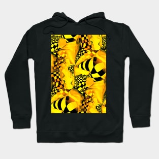 Vintage Chess Pattern illustration in Abstract Geometric Style Hoodie